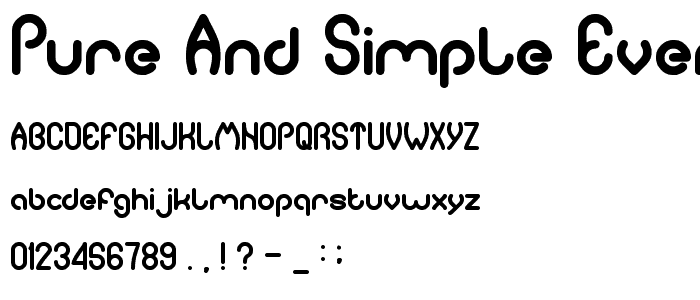 pure and simple everytime font